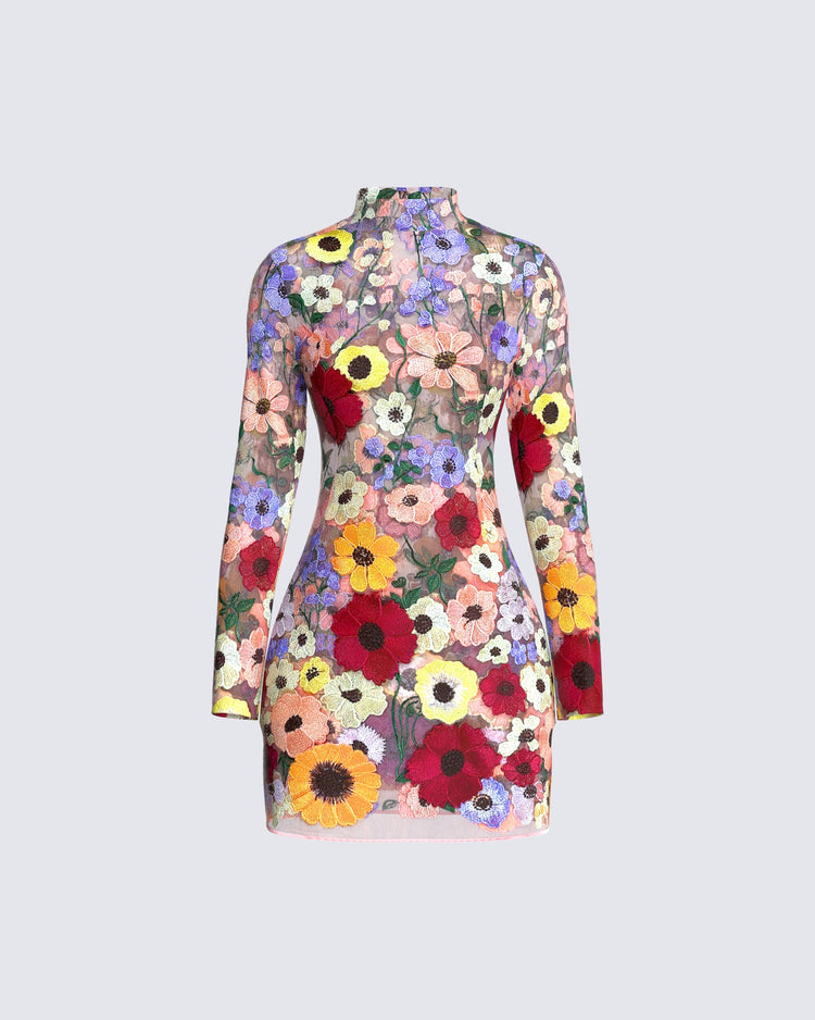 Flora Flower Mini Dress