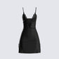 Ivy Black Lace Trim Mini Dress