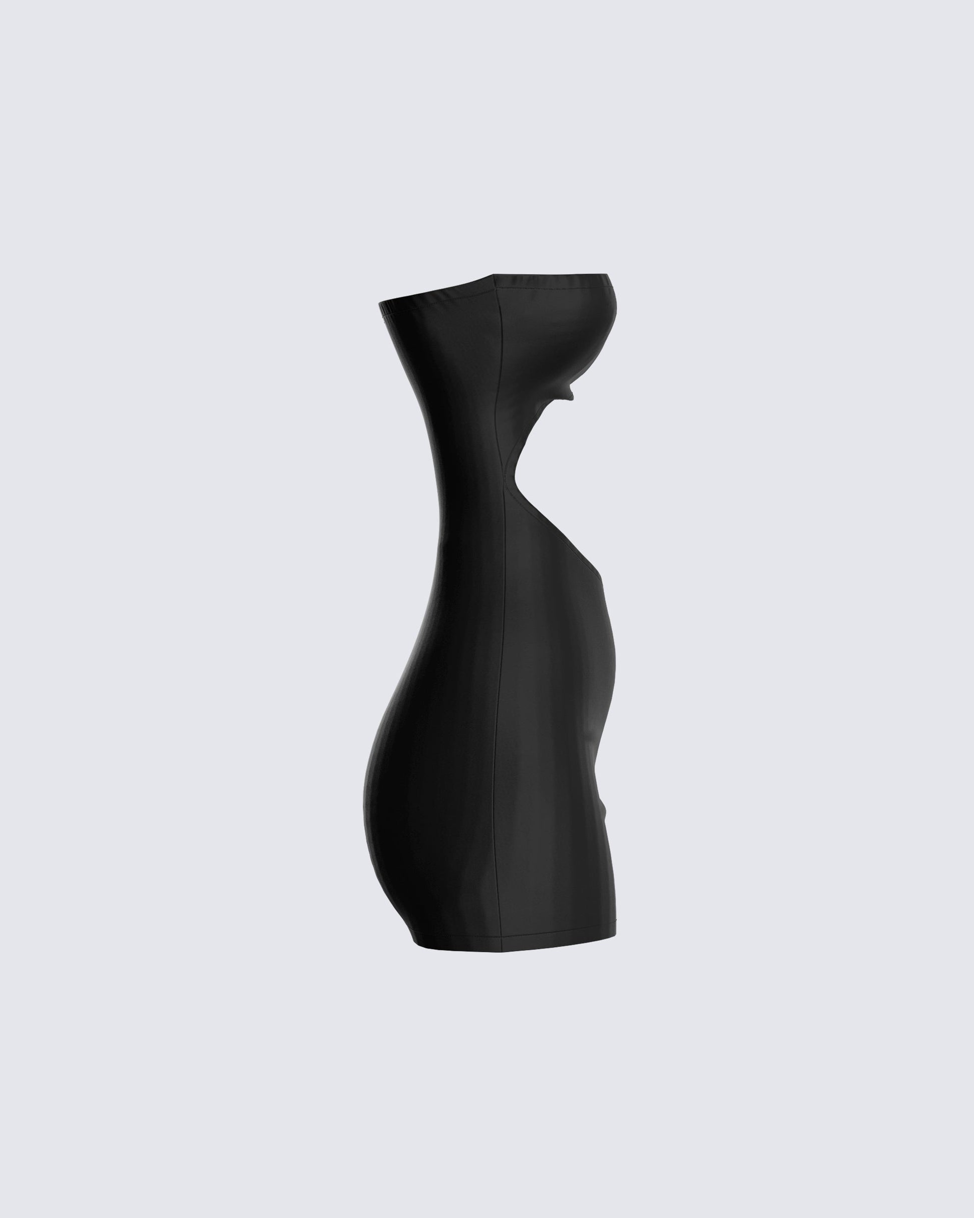 Black Cut Out Mini Dress - Strapless Bodycon Party FINESSE Black Cut Out Mini Dress - Strapless Bodycon Party FINESSE