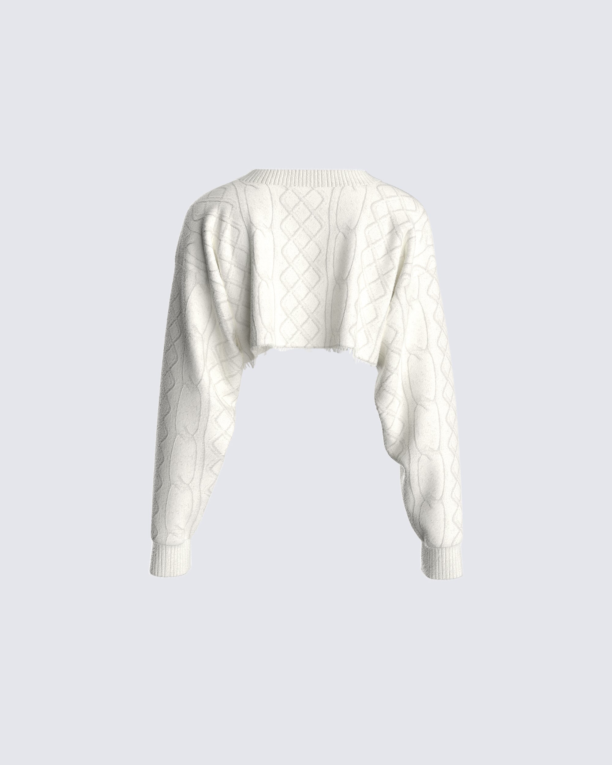 Distressed hot sale white sweater