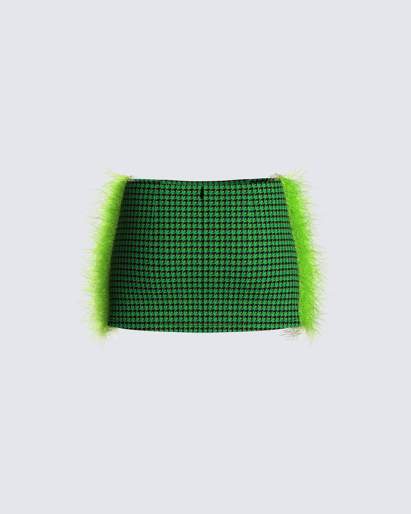 Misty Green Houndstooth Skirt