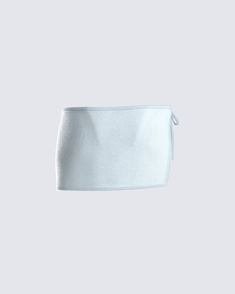 Delia Blue Knit Mini Skirt