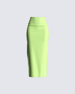 Fallon Light Green Maxi Skirt – FINESSE