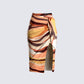 Coen Abstract Print Midi Skirt