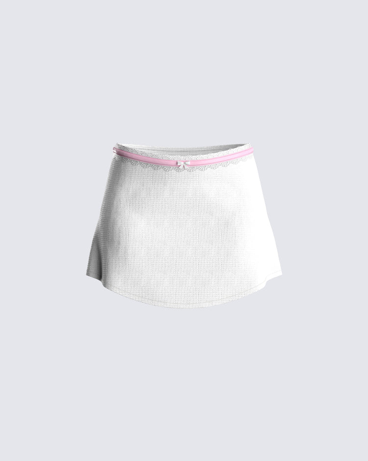 Cosette White Mini Skirt