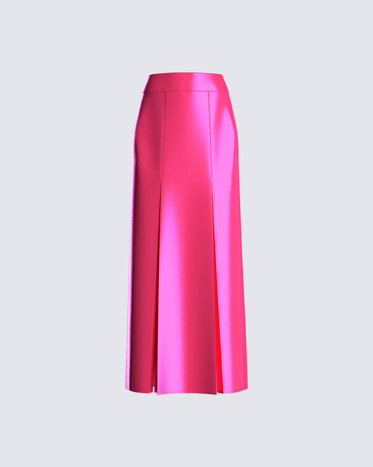 Diana Satin Pleated Maxi Skirt