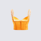 Bonnie Orange Corset Top