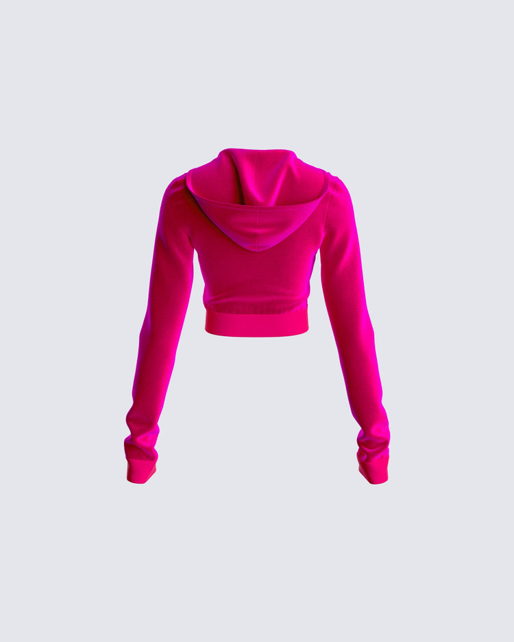 Alessa Pink Velvet Jacket