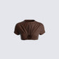 Ceres Brown Peek A Boo Top