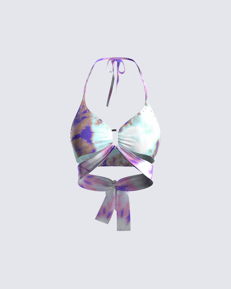Kadence Tie Dye Print Top