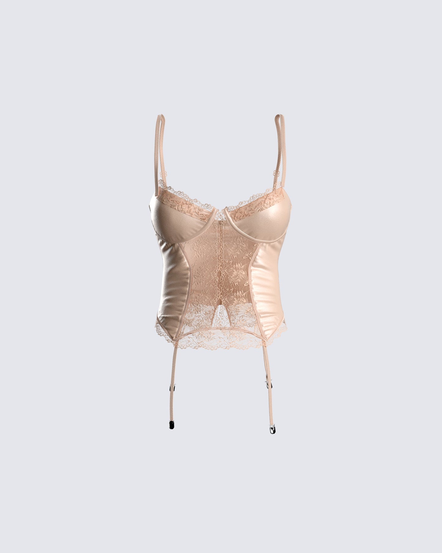 Blythe Peach Strappy Corset Top