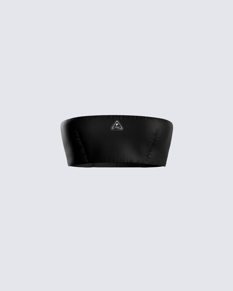 Beaux Black Bandeau Top