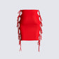 Anastasia Red Cutout Skirt