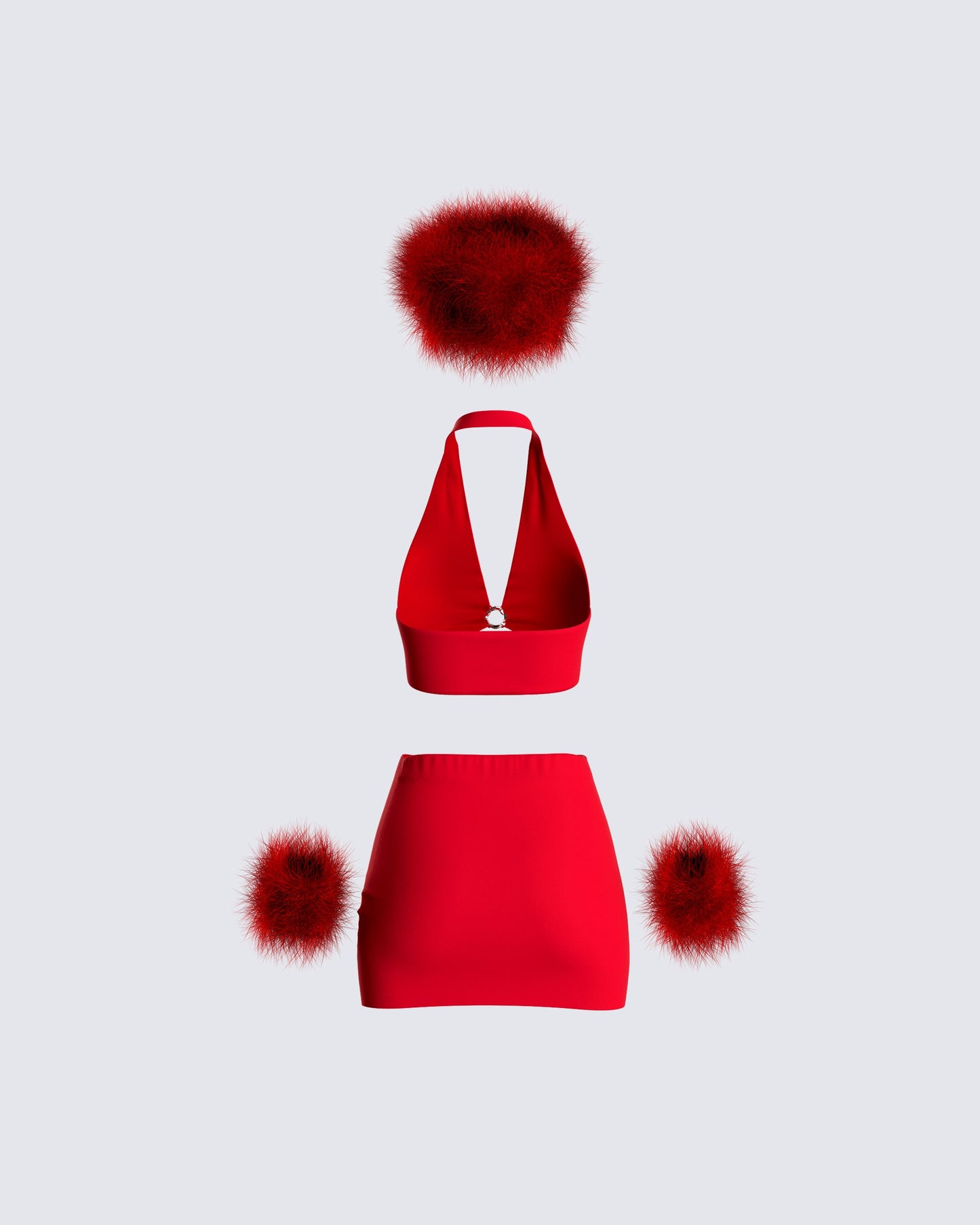 Carolina Red Fur Set – FINESSE