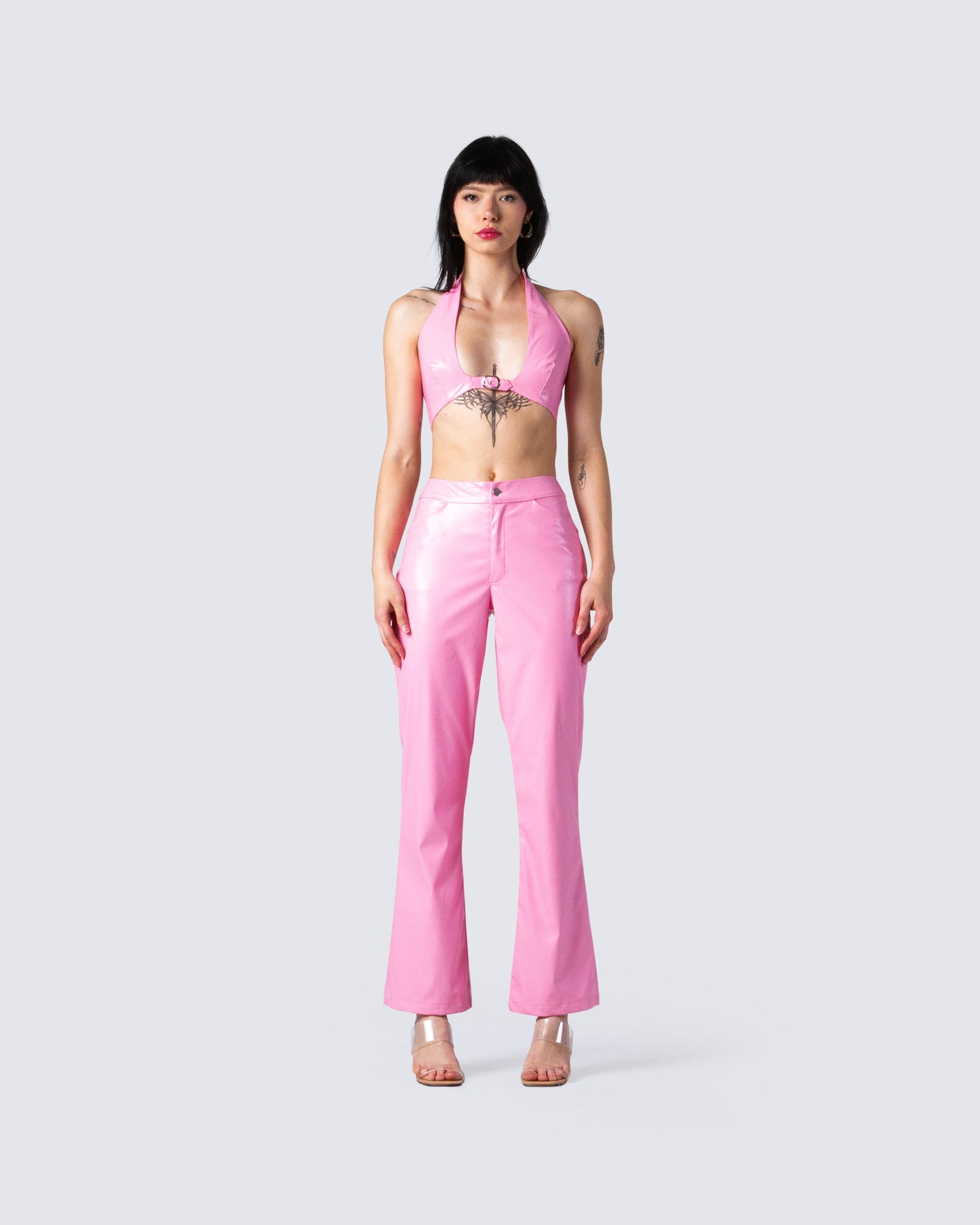 Melanie Pink Halter Top