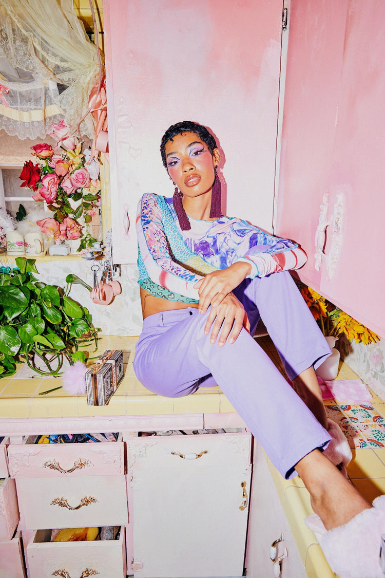 Aaron Purple Patchwork Set