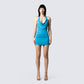 Adrian Blue Mini Dress