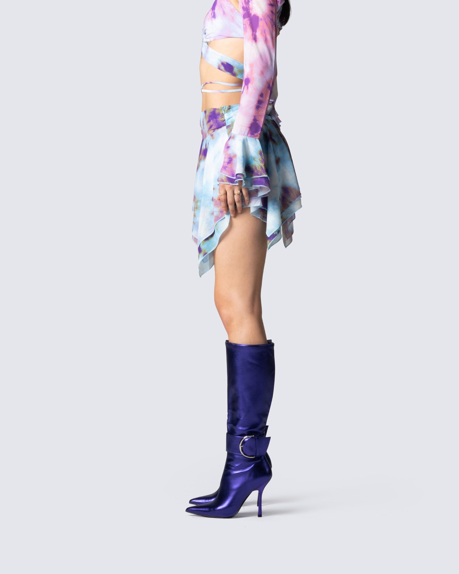 Kadence Tie Dye Print Skirt