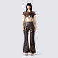 Ceres Brown Peek A Boo Top