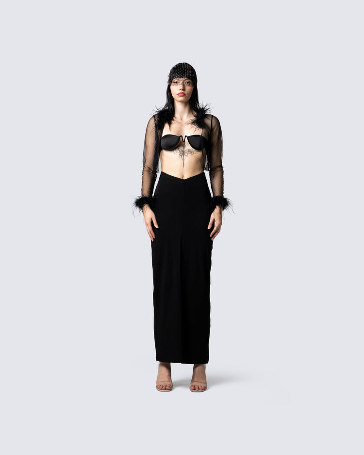 Dita Black Rhinestone Headband