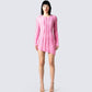 Abbie Pink Ribbed Mini Dress