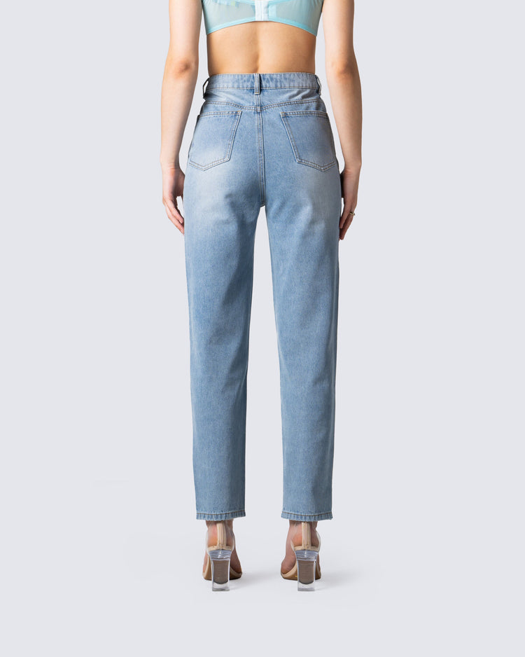 Elvie Wide Leg Blue Jean