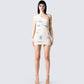 Alicia Ivory Print Mini Dress
