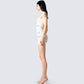 Alicia Ivory Print Mini Dress