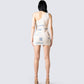 Alicia Ivory Print Mini Dress