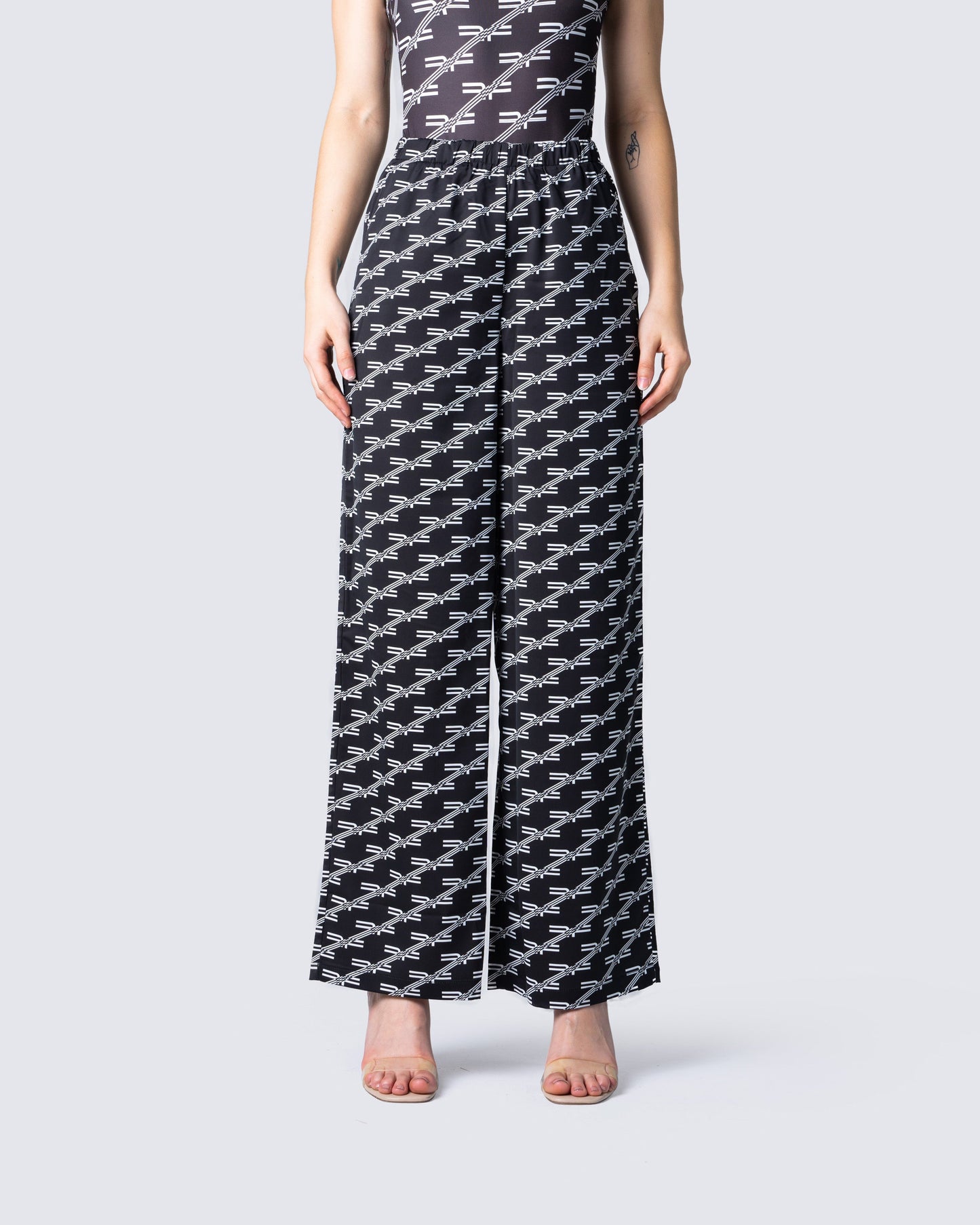 Joy Logo Print High Waist Pant