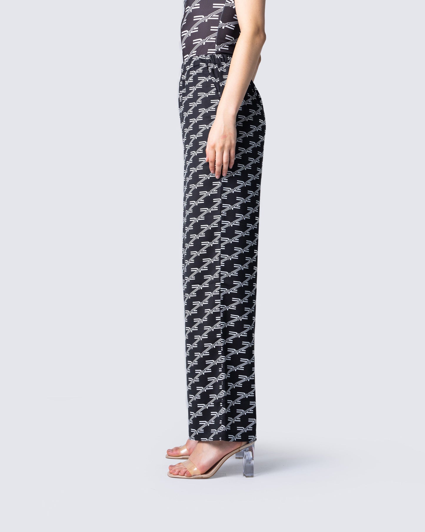 Joy Logo Print High Waist Pant