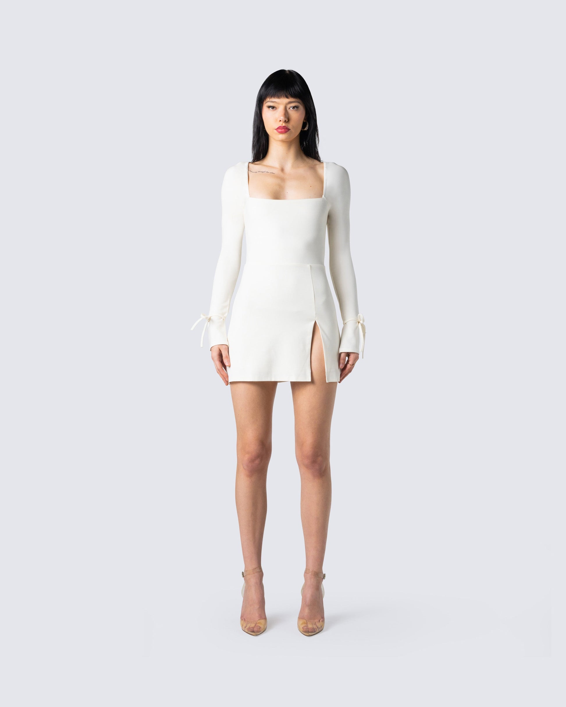Kesia Ivory Mini Dress – FINESSE