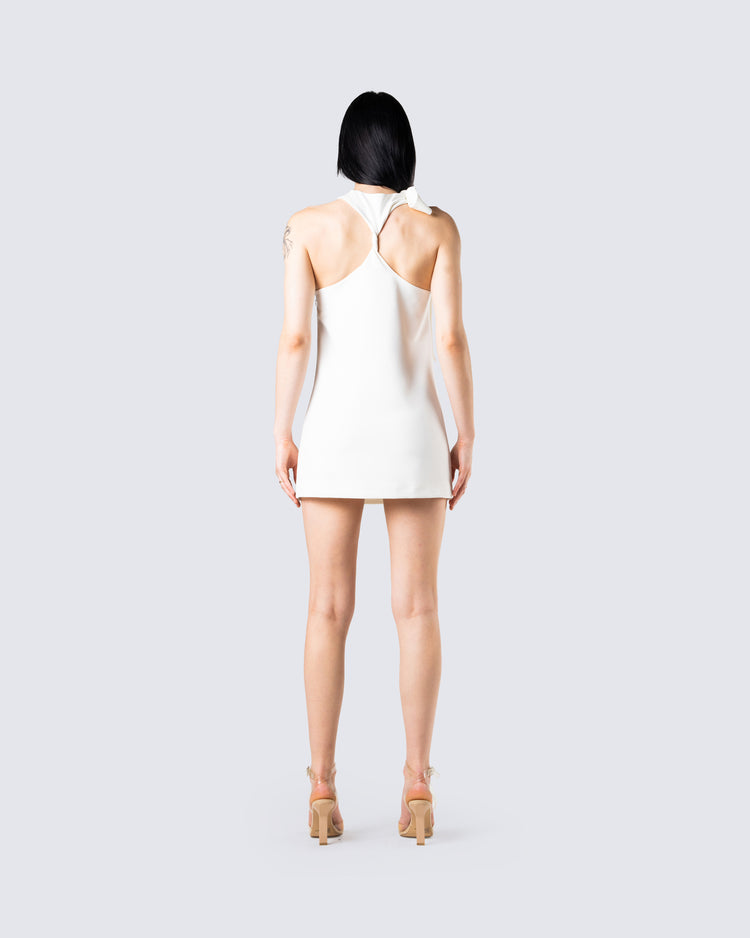 Chevis White Mini Dress