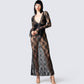 Lilith Black Lace Maxi Dress