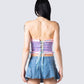 Dolly Blue Sweetheart Corset Top