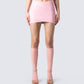 Jacque Pink Vegan Leather Skirt