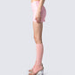 Jacque Pink Vegan Leather Skirt