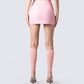 Jacque Pink Vegan Leather Skirt