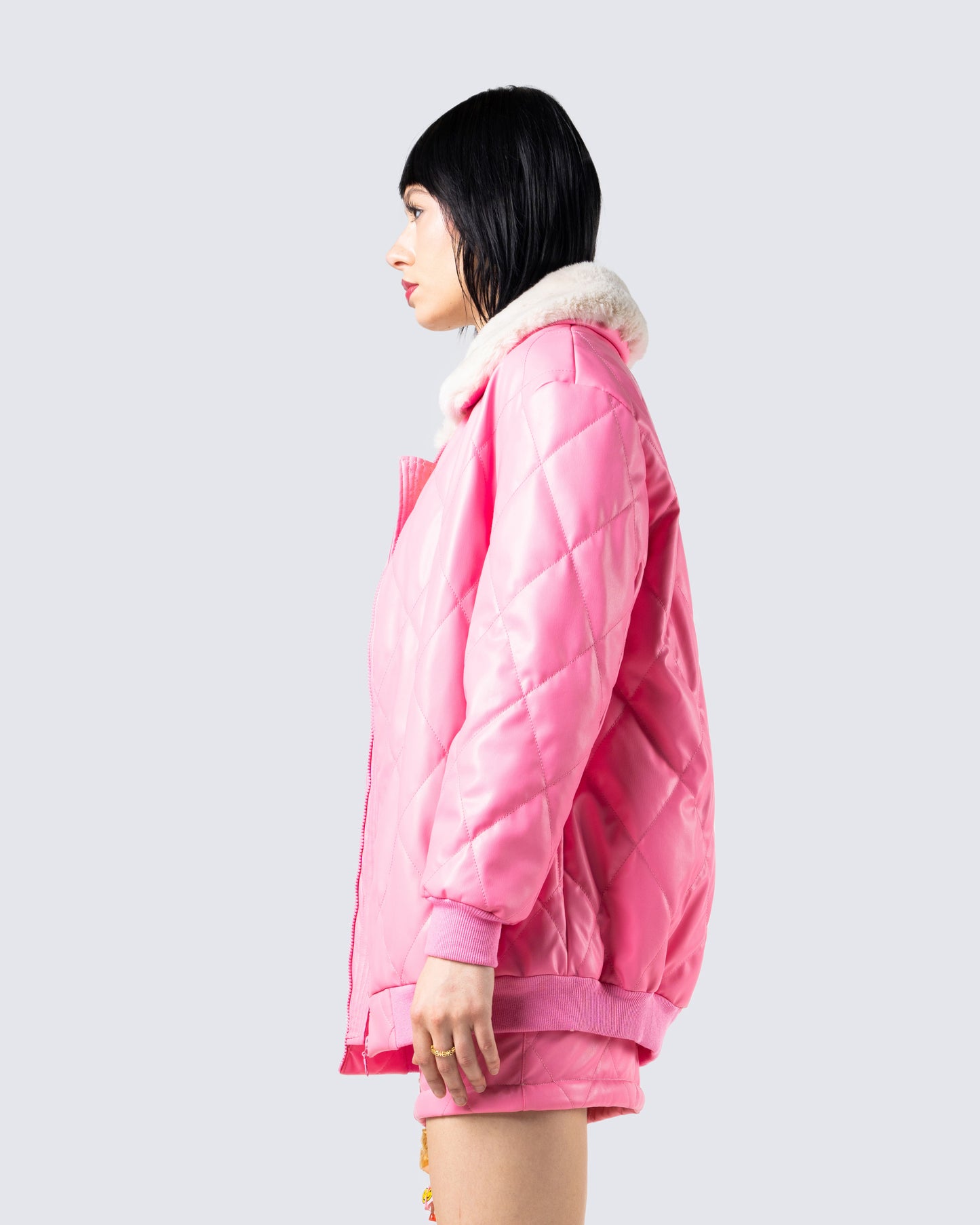 Jenna Pink Quilted Jacket