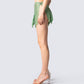 Lula Green Rhinestone Mini Skirt
