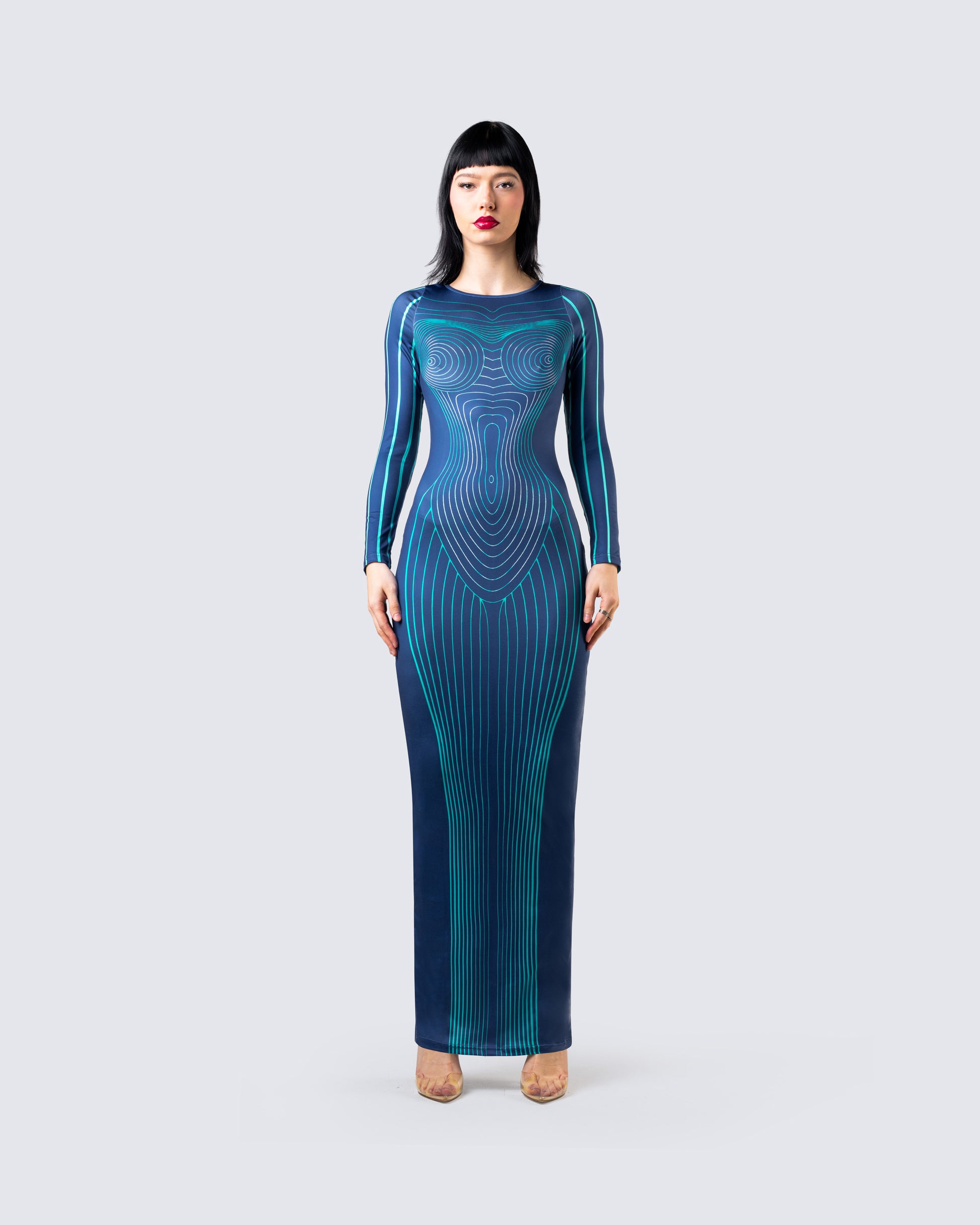 body long dress Doweha Women's Square Neck Long Sleeve Black Maxi Dress Sexy Knit Bodycon Long Dress for Women 2026 at Amazon Women's Clothing store