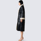 Chessa Black Vegan Leather Coat