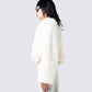 Estella Ivory Vegan Fur Coat