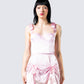 Edith Pink Satin Corset Top