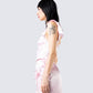 Edith Pink Satin Corset Top