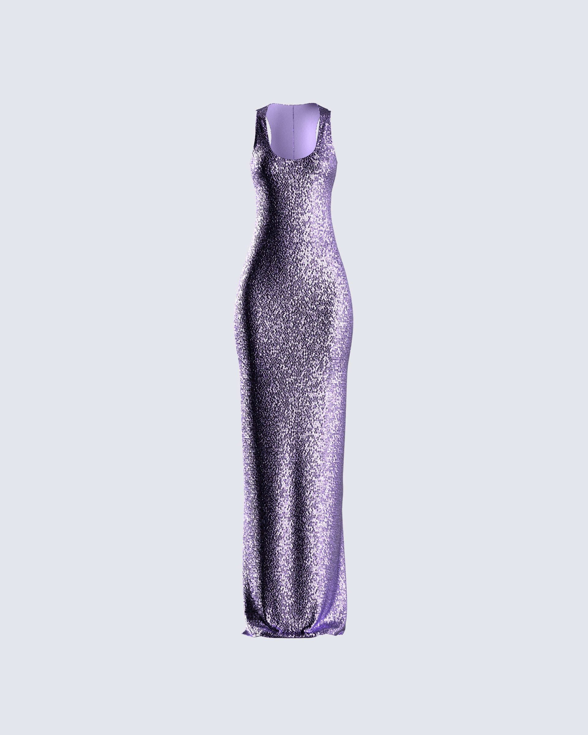 Elsa Lilac Sequin Sleeveless Gown