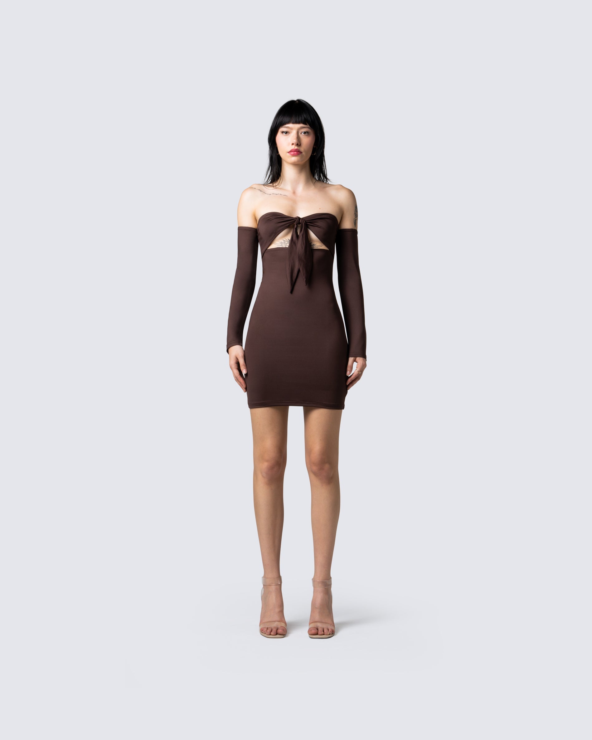 Emsley Brown Tie Mini Dress Emsley Brown Tie Mini Dress