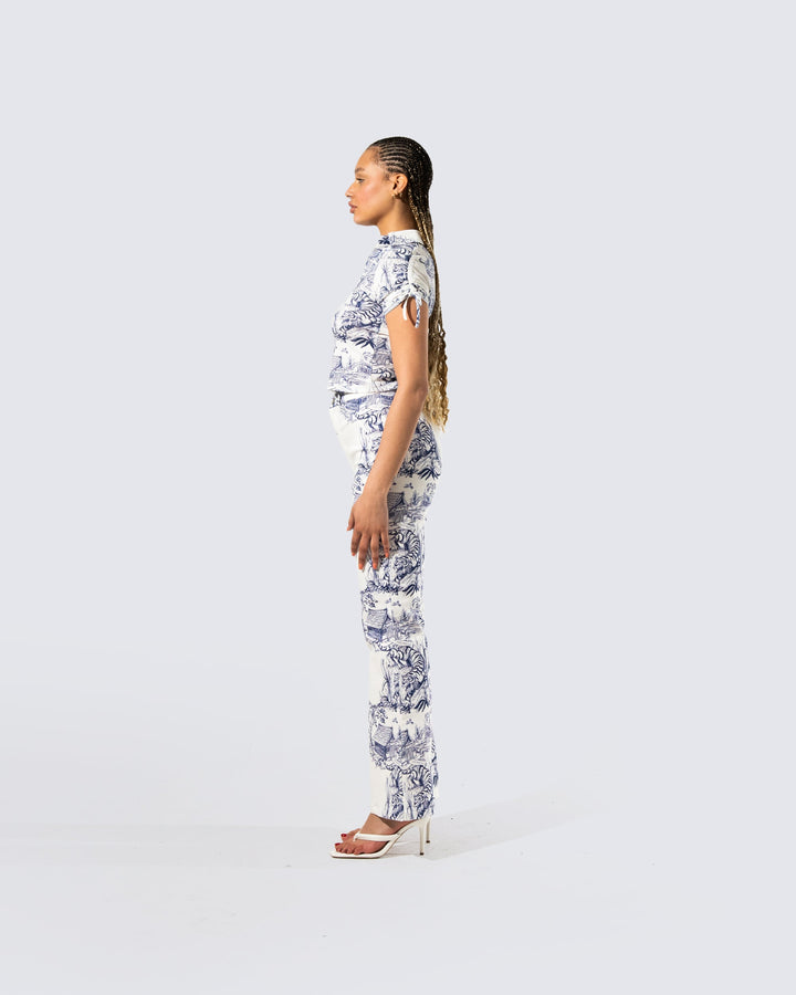 Women's cotton top alternate angle – FINESSE