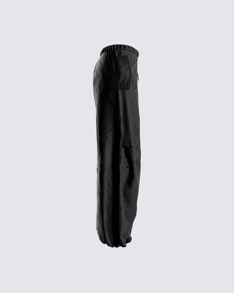 Finley Black Parachute Pant