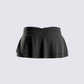 Freya Black Shirred Mini Skirt